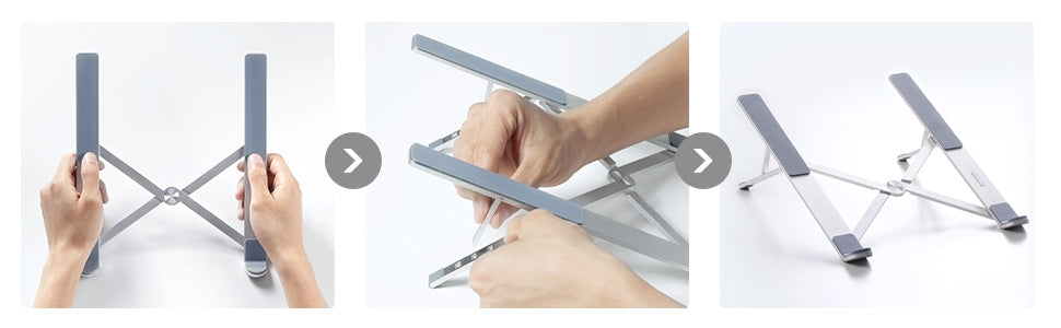 NNEDSZ 40289 Foldable Laptop Stand (Silver)-4