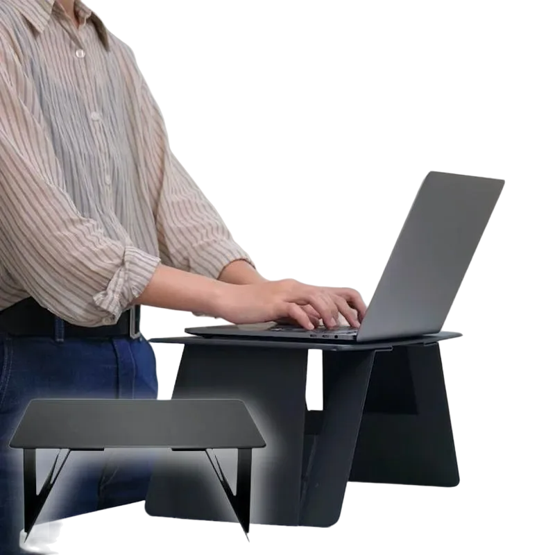 NNEOBA Portable Laptop Desk Stand: Foldable & Adjustable, Ideal for Bed, Couch, Office - Black-1