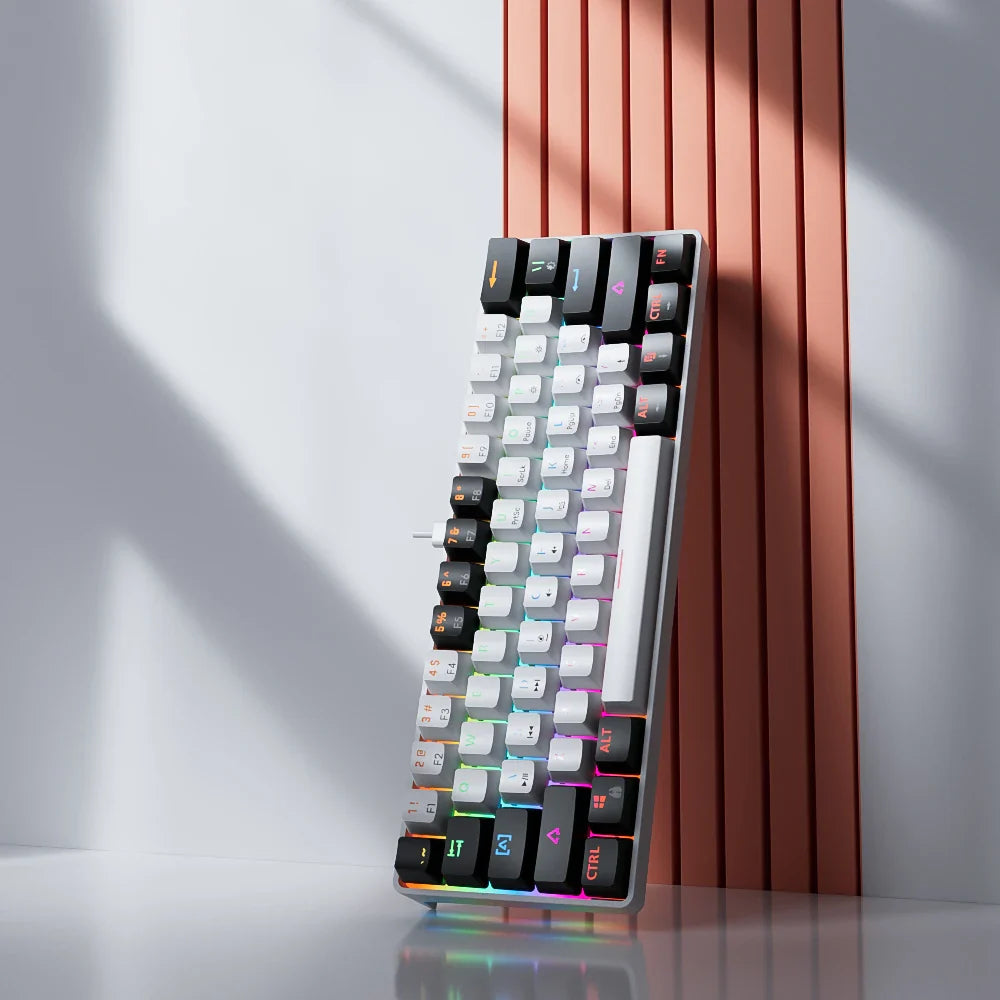 NNEOBA 61 Keys USB Gaming Mechanical Keyboard Red Switch RGB-4