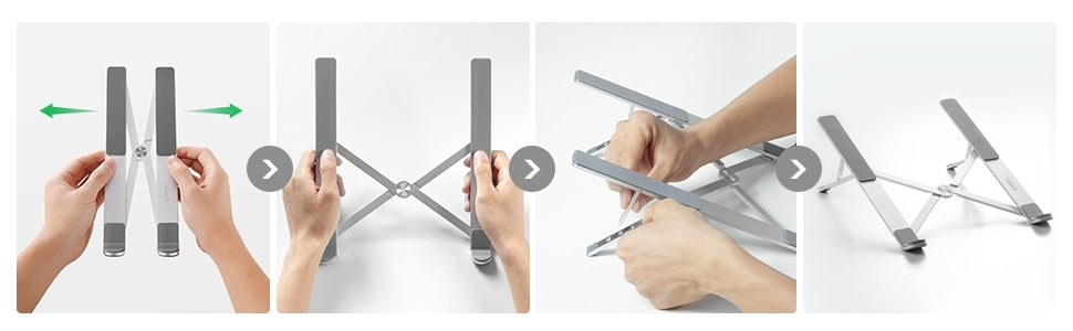 NNEDSZ 40289 Foldable Laptop Stand (Silver)-2