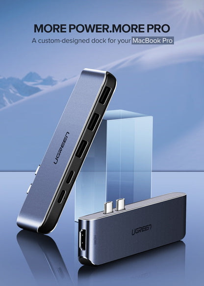 NNEDSZ  Dual Type-C 5 in 1 to 3*USB3.0 USB-C Female Converter (50775)-0