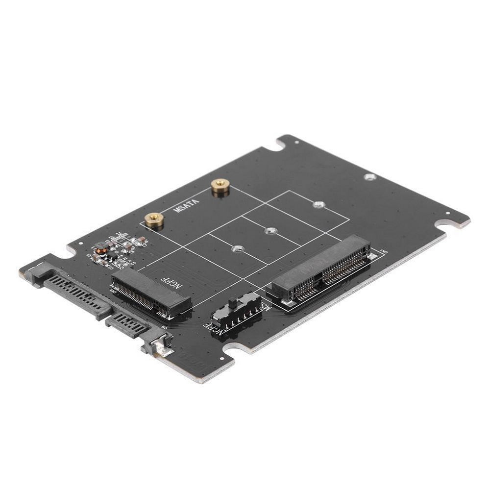 NNEDSZ SA207 mSATA  M.2 (NGFF) to SATA 2 In 1 Combo Adapter-0
