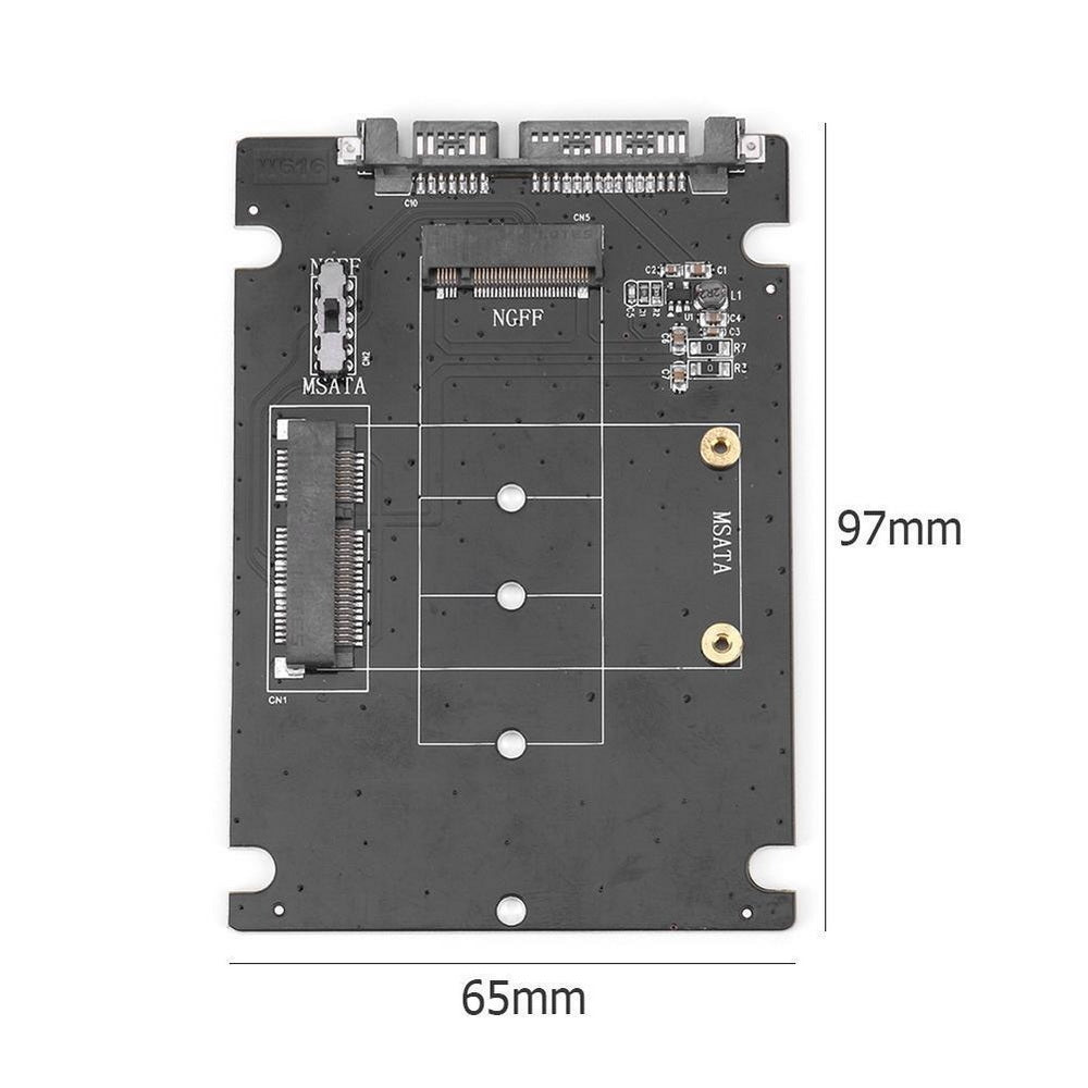 NNEDSZ SA207 mSATA  M.2 (NGFF) to SATA 2 In 1 Combo Adapter-2