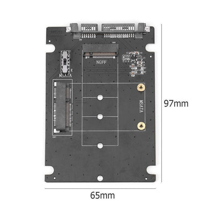 NNEDSZ SA207 mSATA  M.2 (NGFF) to SATA 2 In 1 Combo Adapter-2