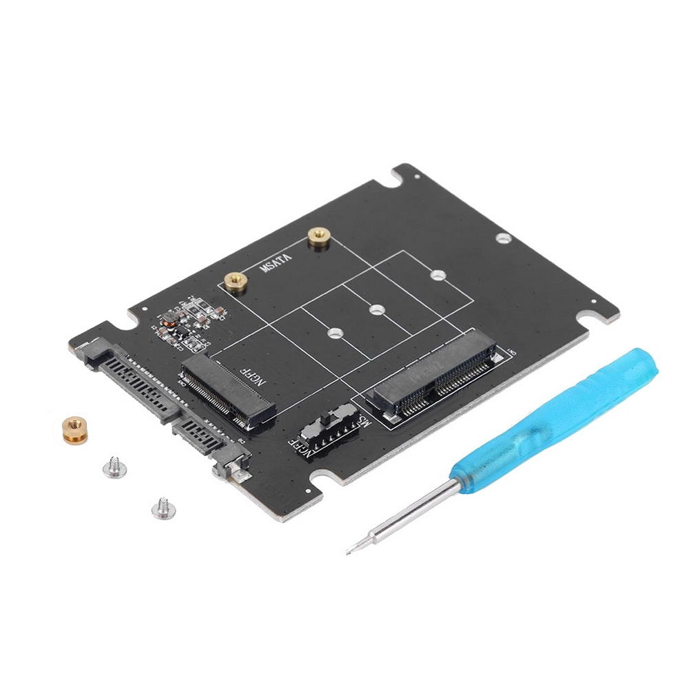 NNEDSZ SA207 mSATA  M.2 (NGFF) to SATA 2 In 1 Combo Adapter-3